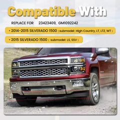 ECOTRIC front bumper deflector installed on Silverado 1500 demonstrates debris shield in action.
