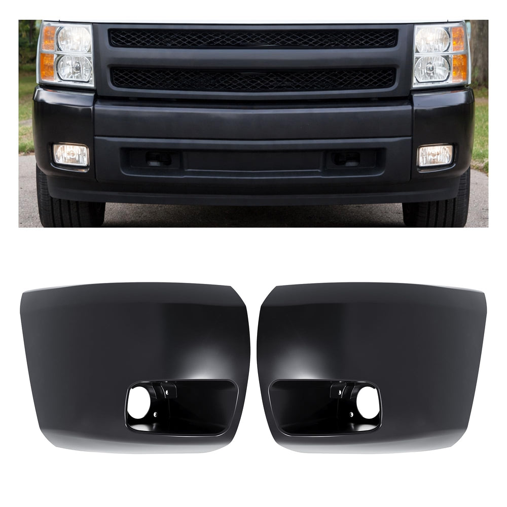 ECOTRIC front bumper end cap with fog light hole enhances Silverado exterior