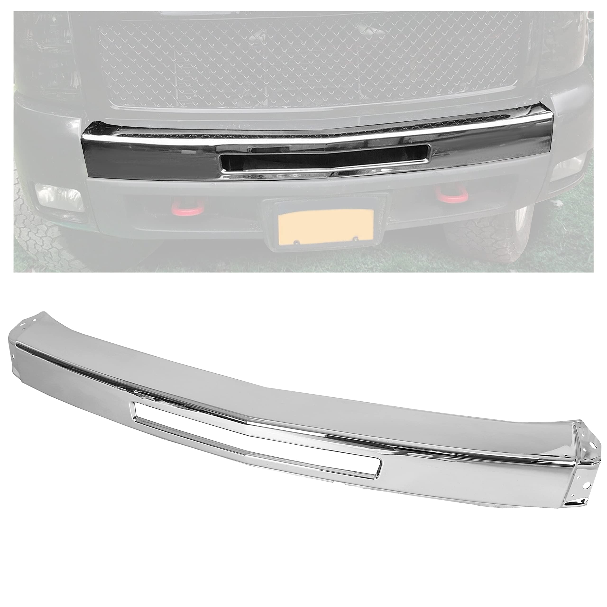 ECOTRIC front bumper impact face bar chrome adds rugged front-end protection