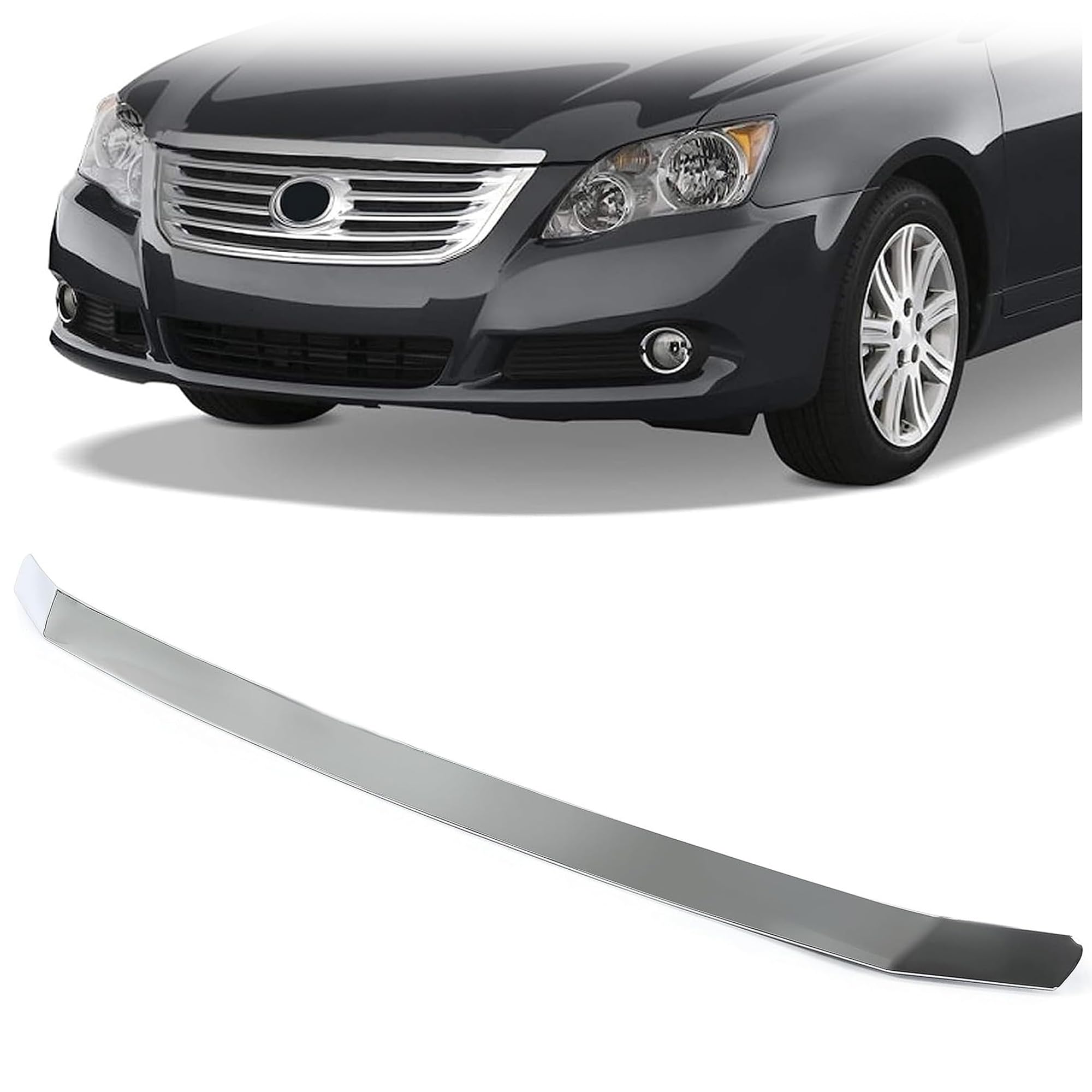 ECOTRIC front grille hood molding trim for Avalon adds chrome accent and edge protection.