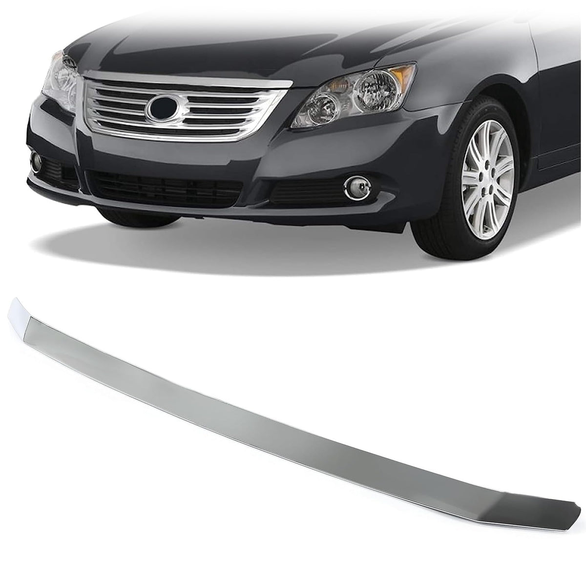 ECOTRIC front grille hood molding trim for Avalon adds chrome accent and edge protection.