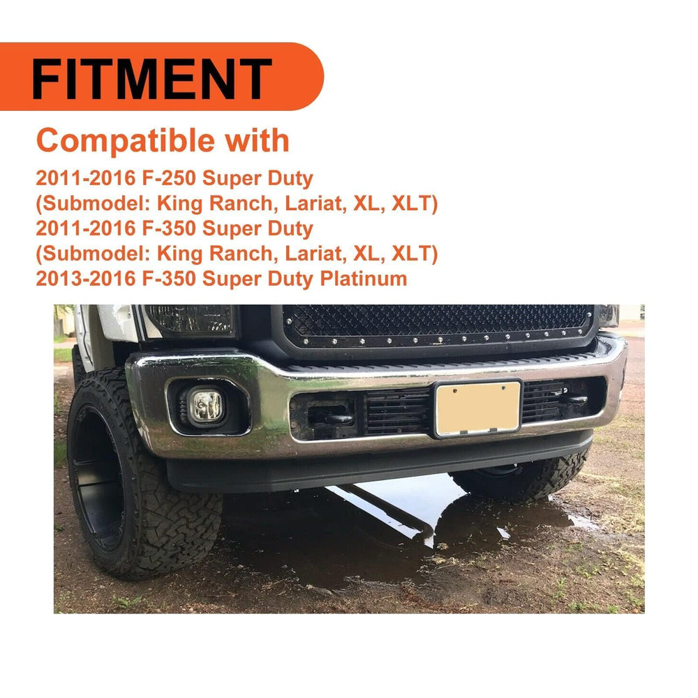 ECOTRIC front-lower bumper valance for F-350, front view, factory-fit look.