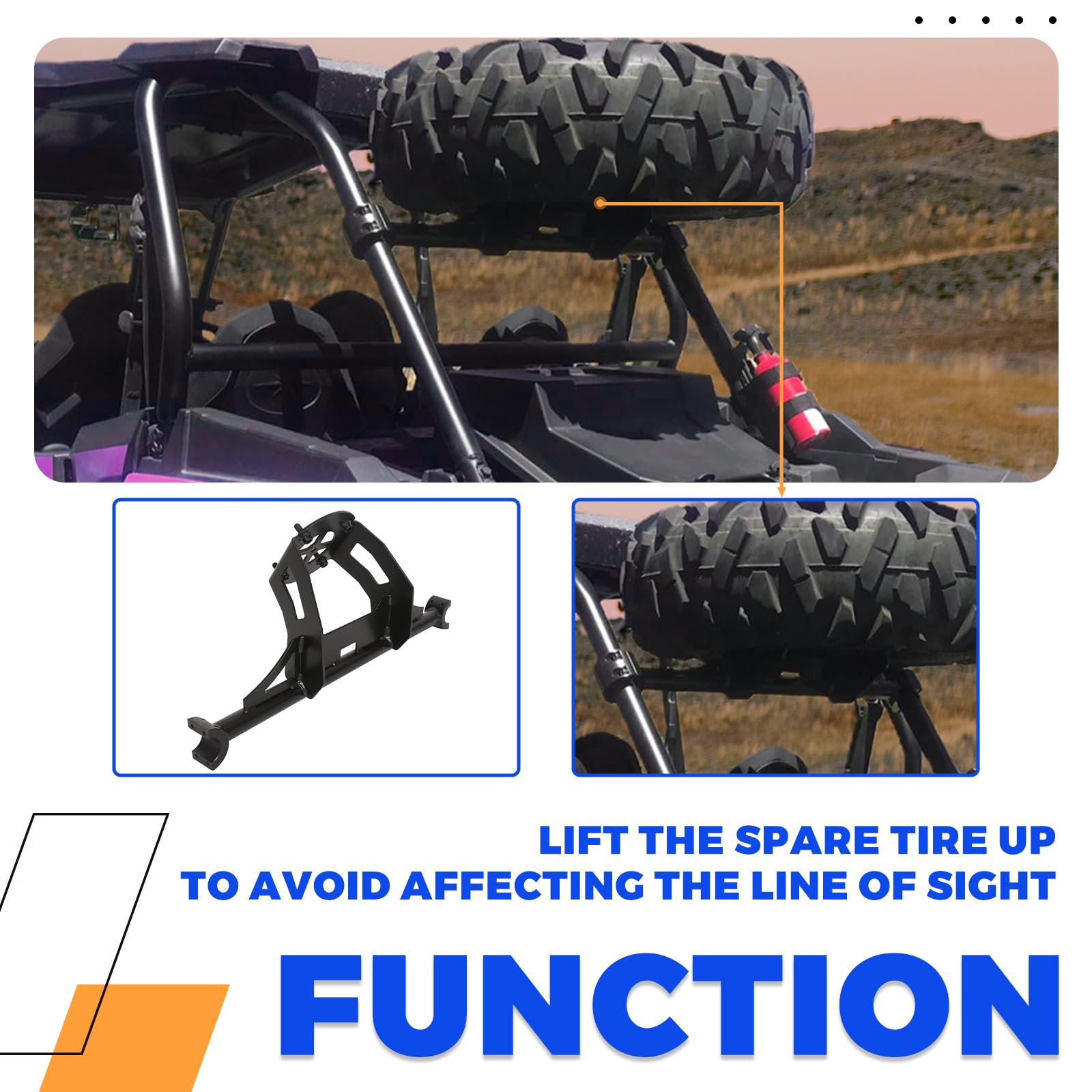 ECOTRIC high-mount installation keeps rear view clear for safer towing.