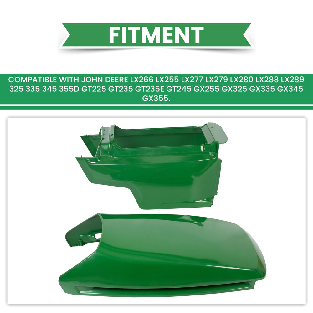 ECOTRIC hood panels shield engine area from dust and water during cleaning.