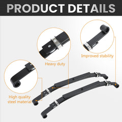 Powder-coated black ECOTRIC springs resist corrosion and keep appearance