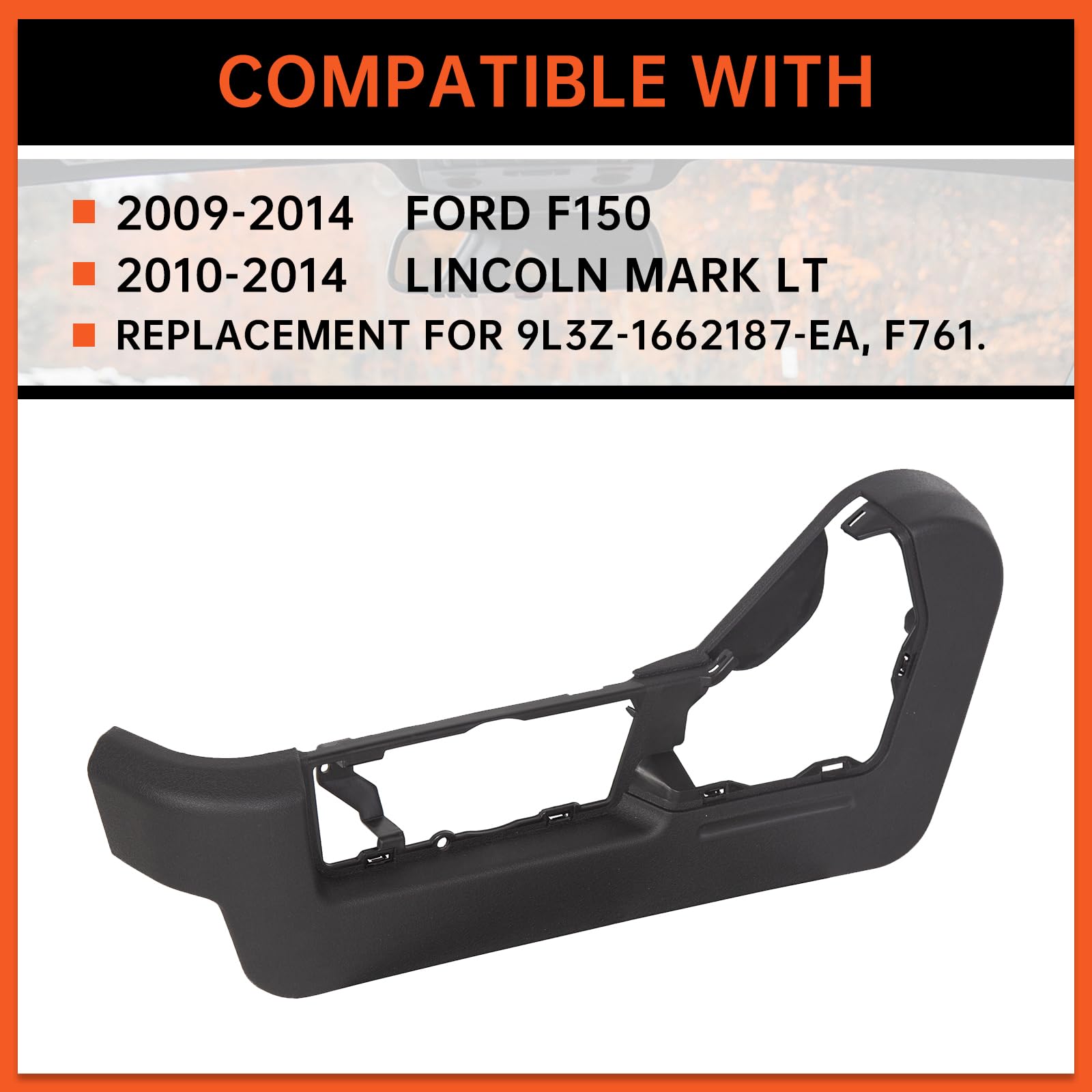 ECOTRIC left seat trim panel bezel installed to restore factory aesthetics