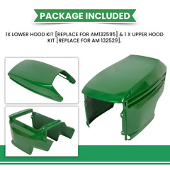 ECOTRIC lower hood kit AM132595 replacement shown beside engine for easier access.