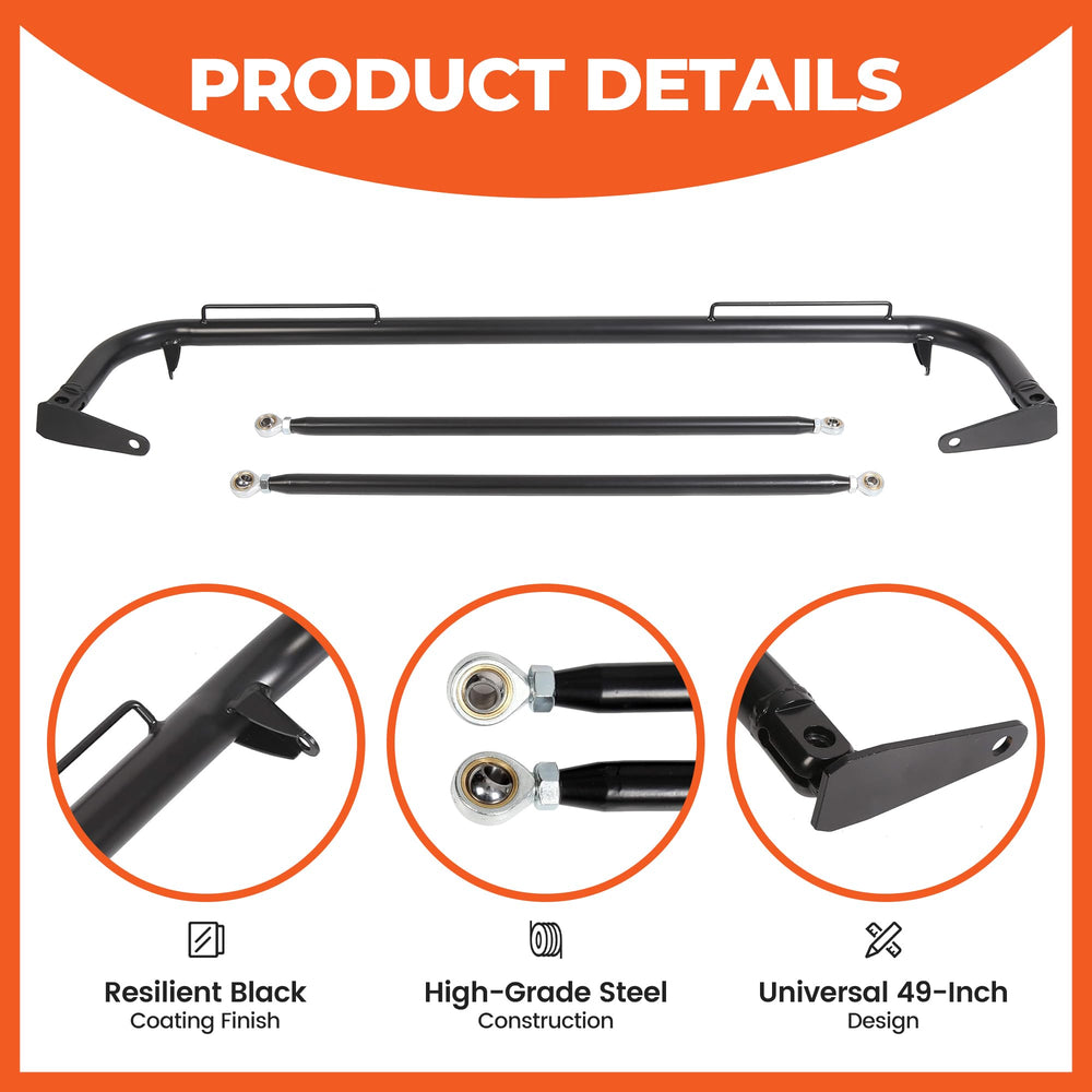 ECOTRIC powder-coated iron harness bar highlights durable finish