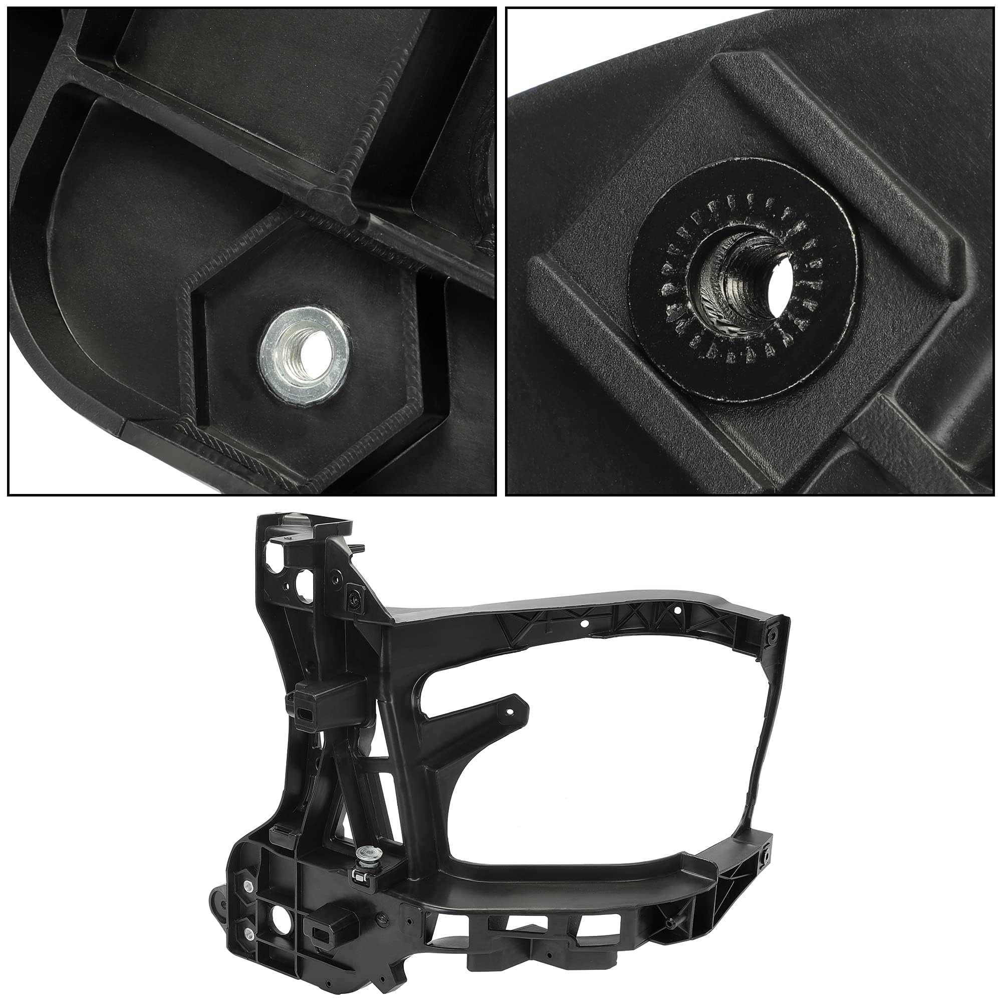 ECOTRIC left headlamp mounting bracket for Ram, sturdy plastic for reliable fit.