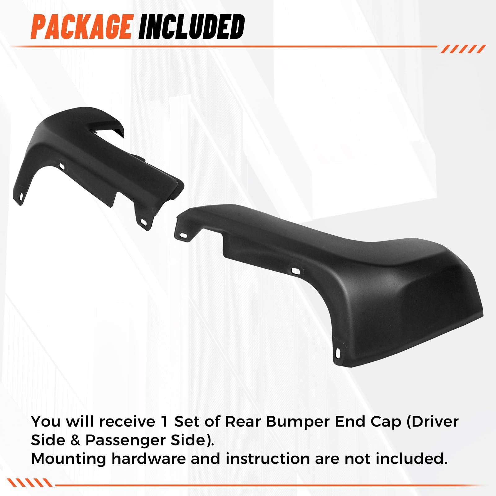 ECOTRIC rear bumper end cap no sensor hole for 2016-2023 Tacoma