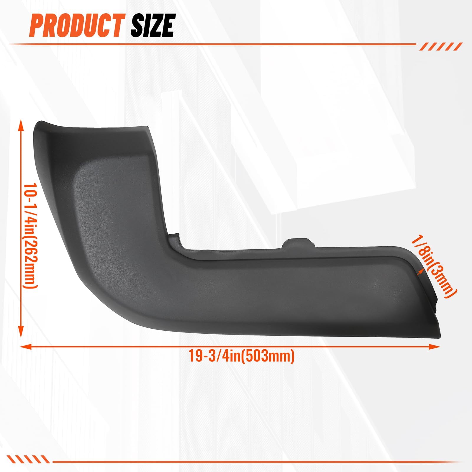 ECOTRIC rear bumper end cap, passenger side for Toyota Tacoma, enhances rugged look