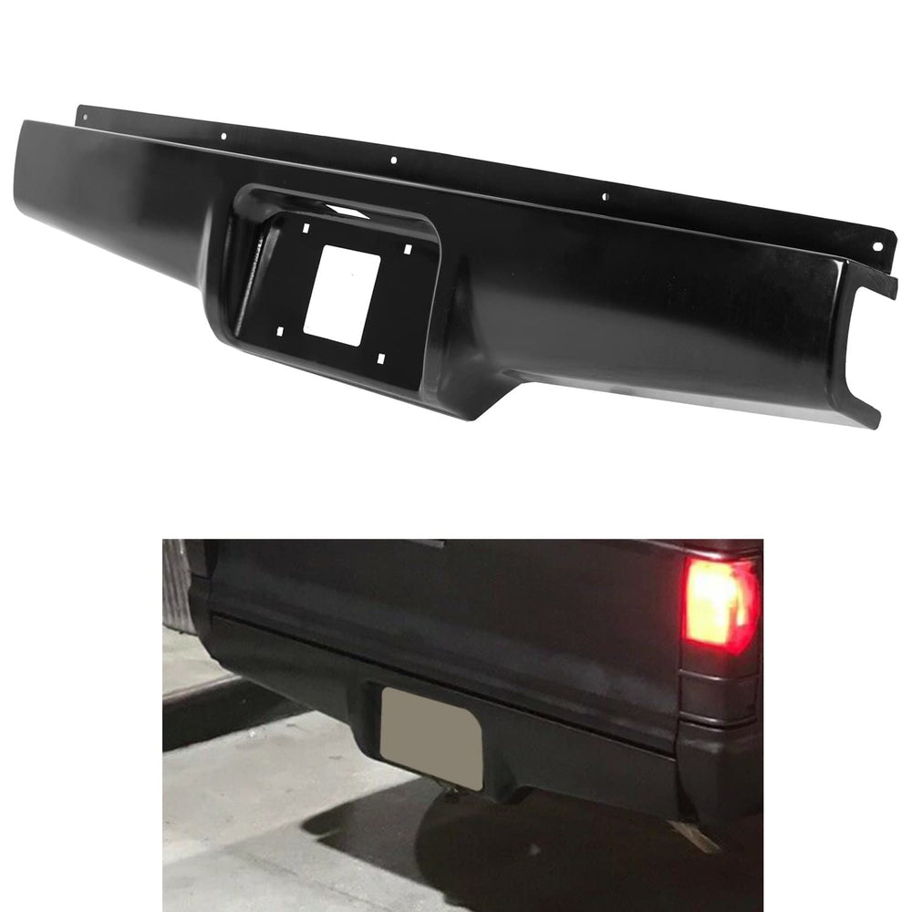 ECOTRIC rear bumper roll pan with light close-up showing rugged finish