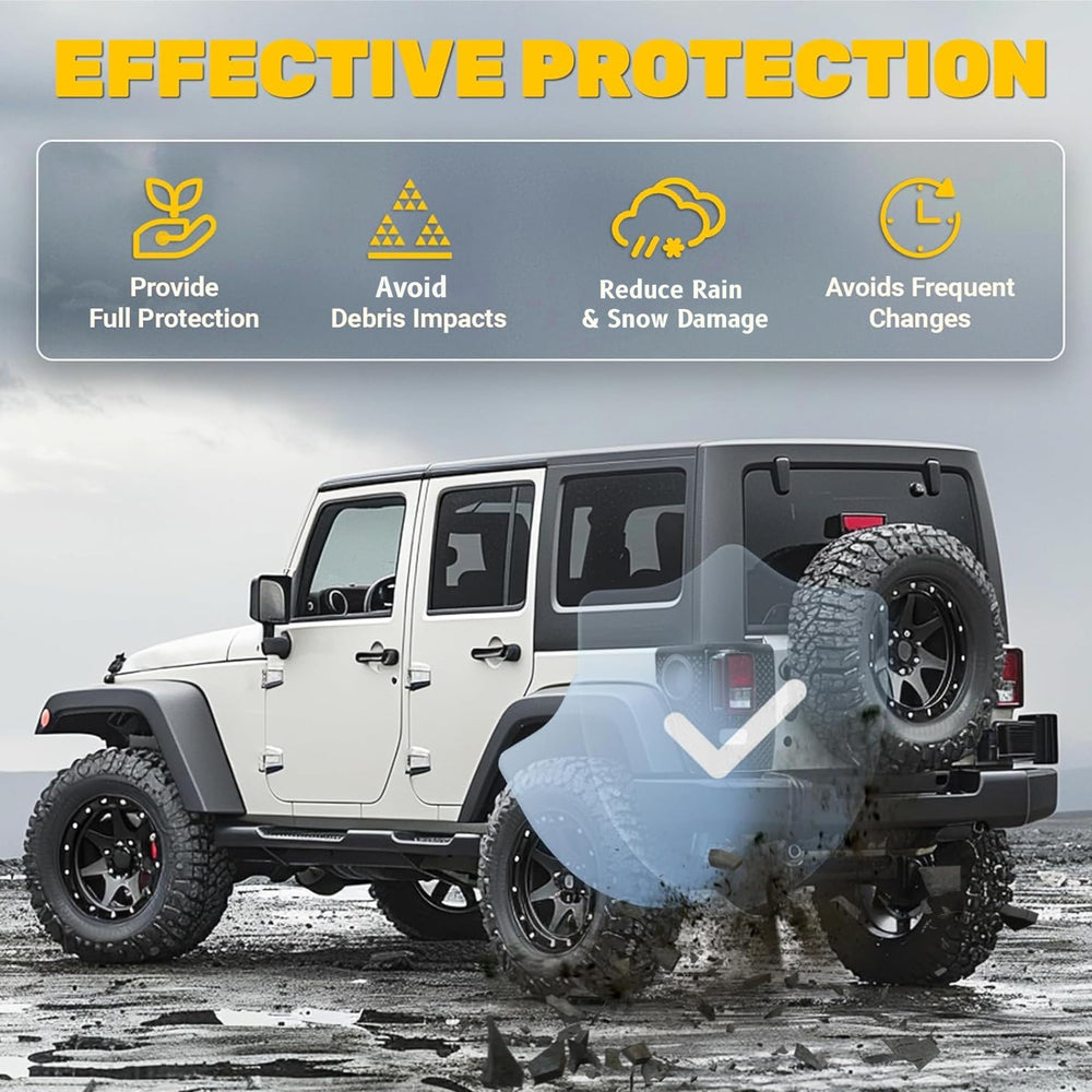 ECOTRIC rear quarter-panel protection guards against mud splashes while driving
