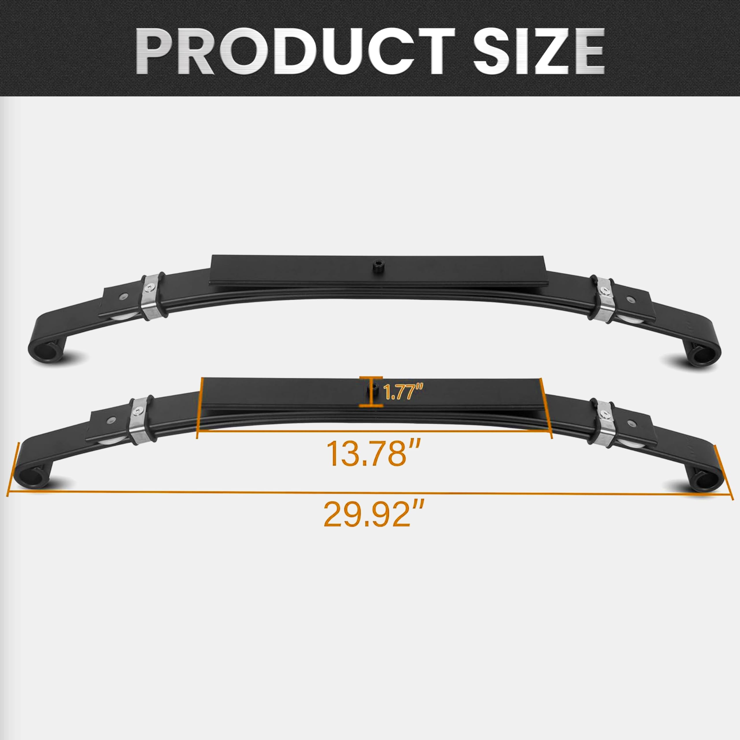 Rear spring set with bushings and sleeves for durable suspension