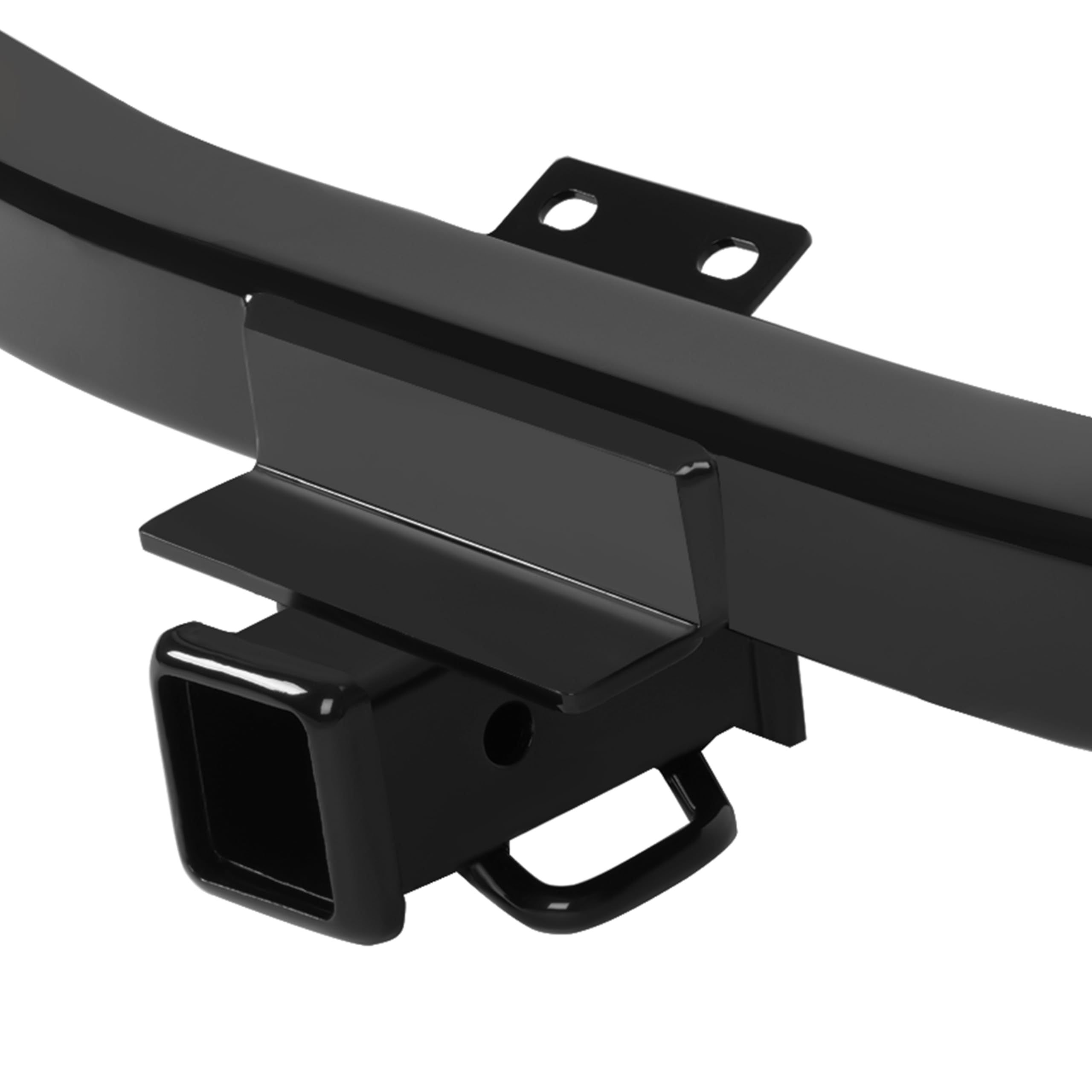 Rear view of the hitch opening and mounting area
