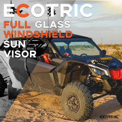 ECOTRIC removable sun visors provide adjustable shade for Maverick X3 rides