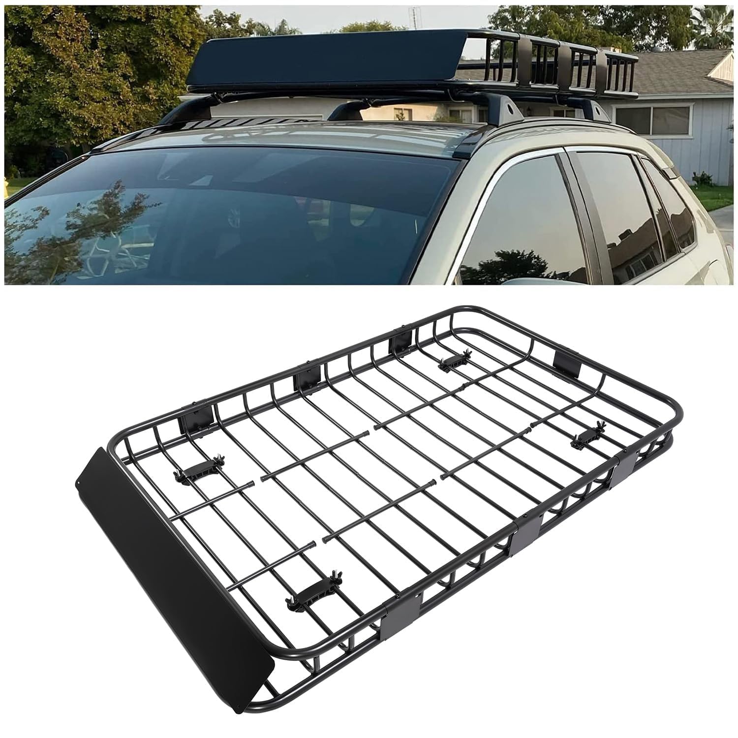 ECOTRIC roof rack extended to 59 inches adds extra cargo space for road trips.
