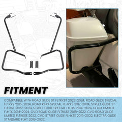 ECOTRIC saddlebag guard bar right view protecting saddlebag edge on Harley Touring