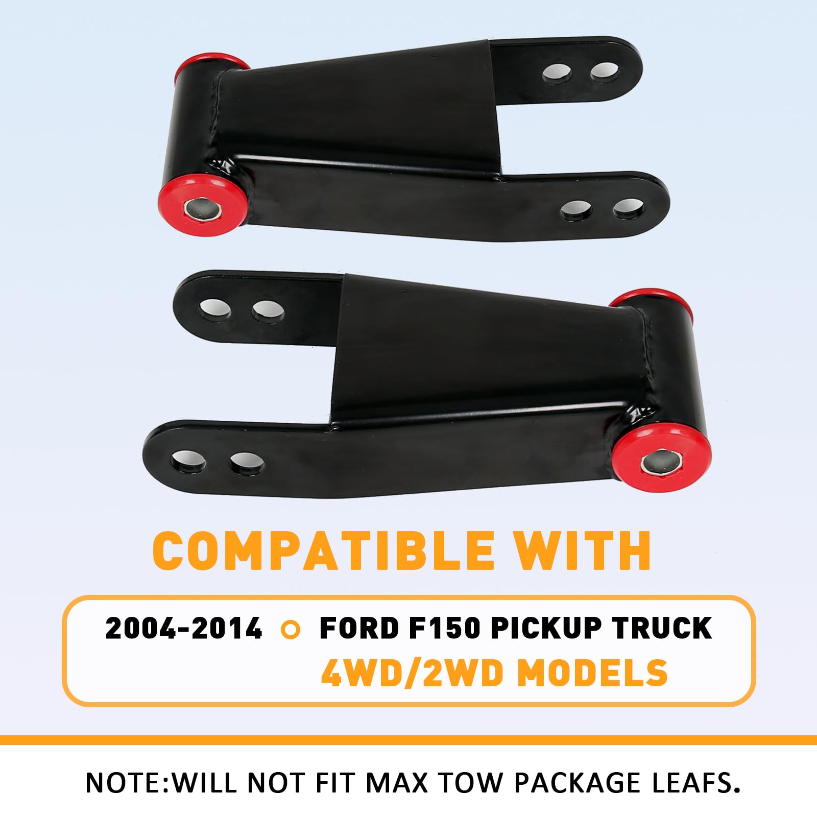 ECOTRIC shackle installation process on F-150 close-up showing bolt-on design