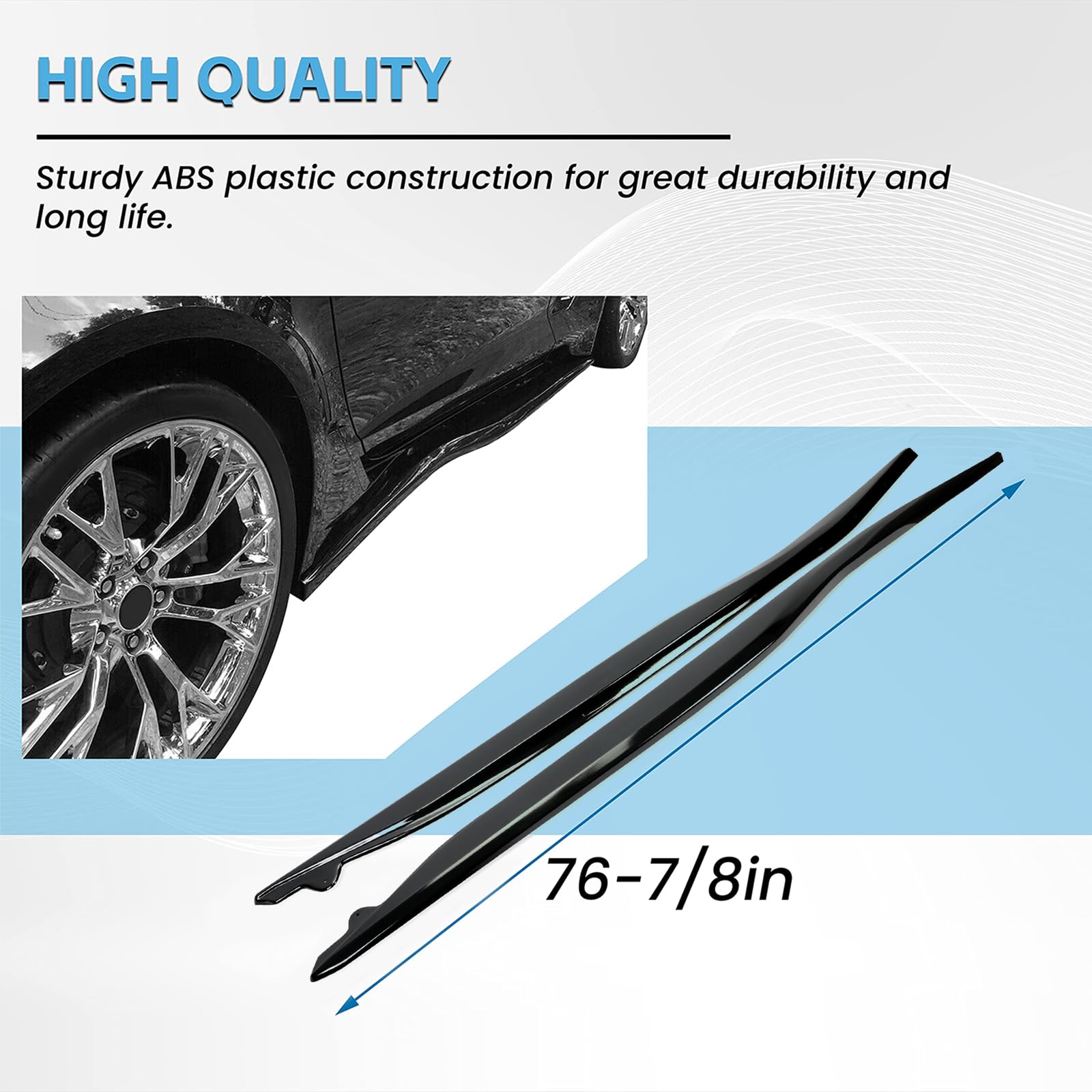 ECOTRIC side skirt package includes hardware for installation.