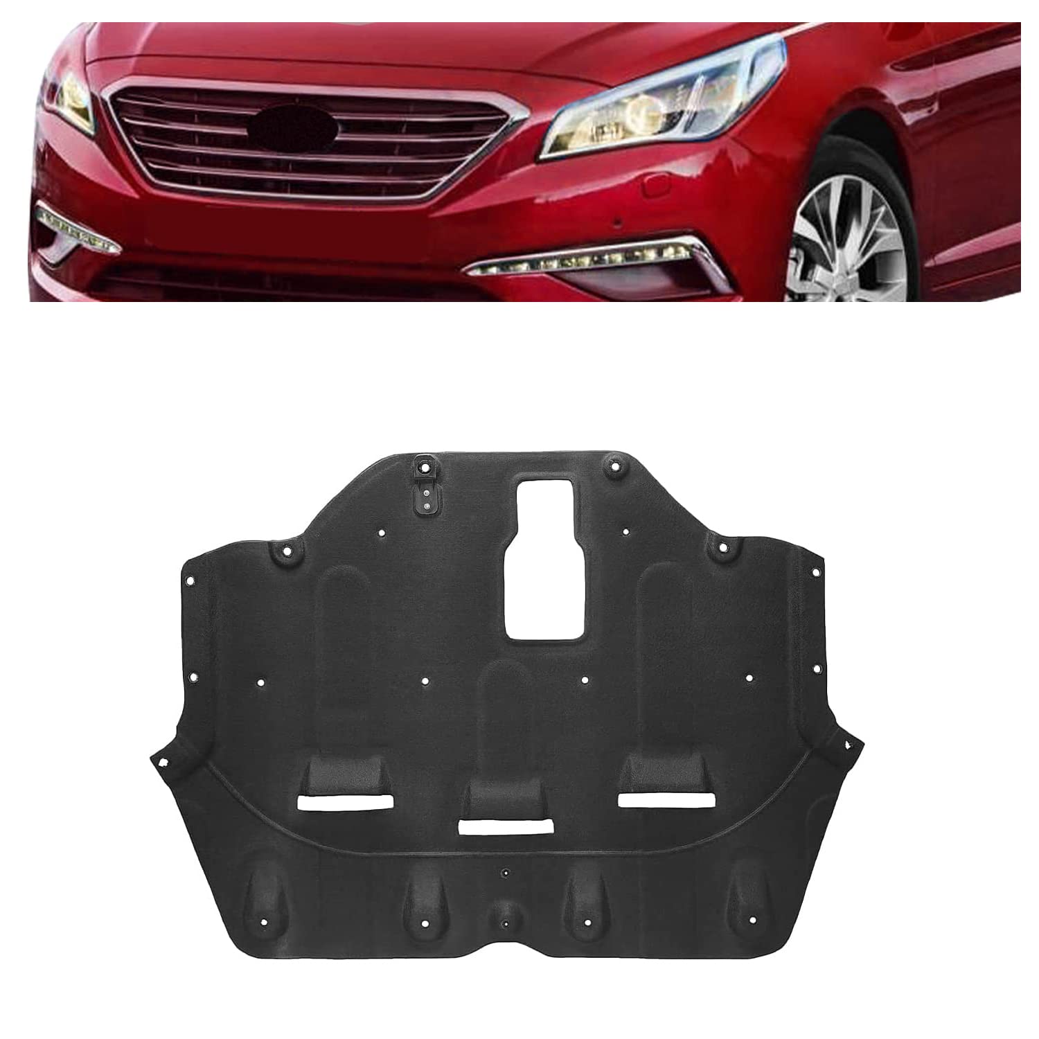ECOTRIC splash shield closeup shows flocked texture for durable undercarriage protection