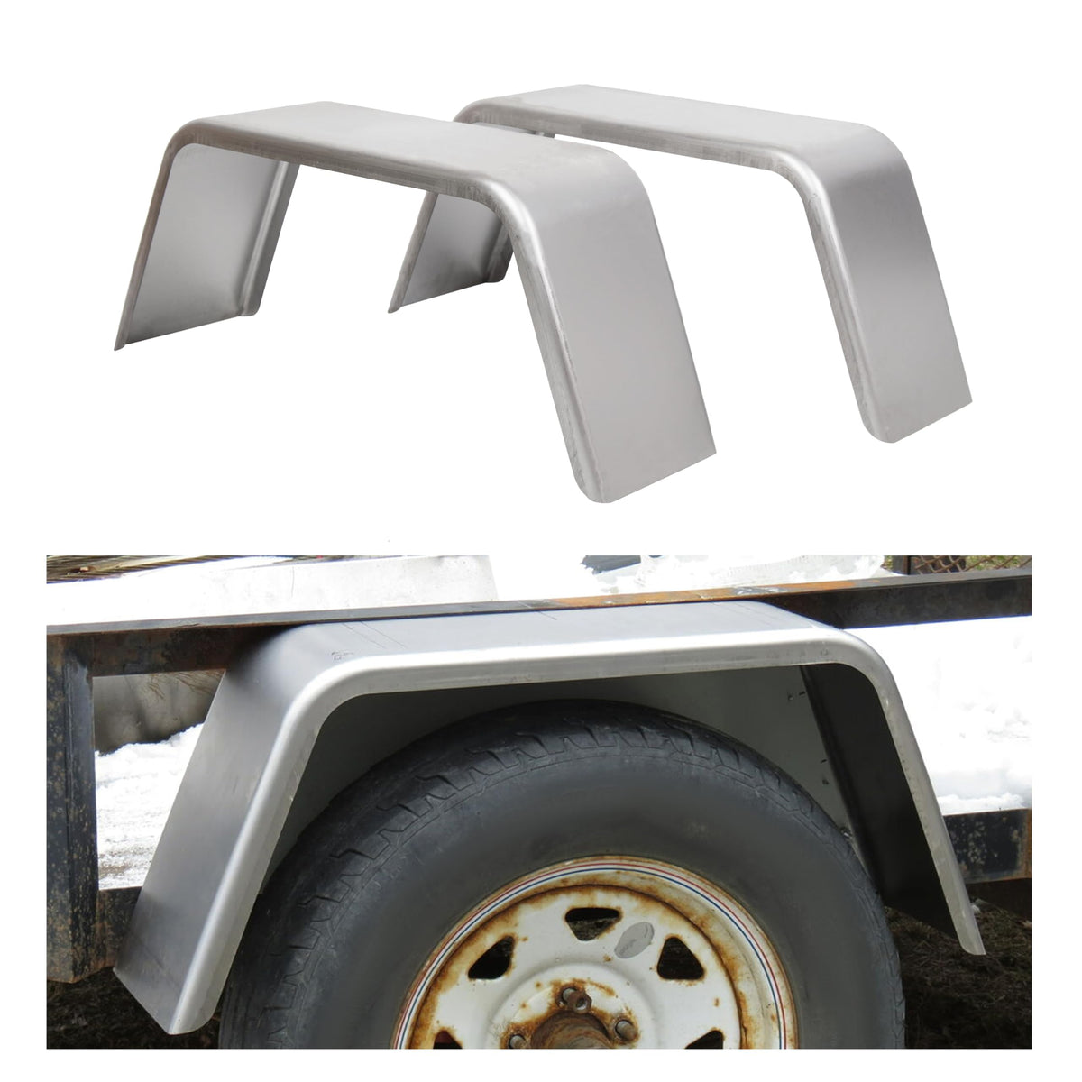 ECOTRIC square fender 32-inch length protects wheels on car haulers