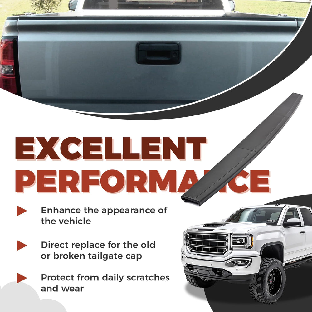 Secure fit and durable trim protect tailgate corners from chips when hitching and unloading.