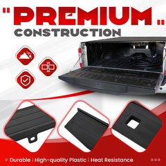 ECOTRIC tailgate molding cap front view highlights sleek profile and fitted look.