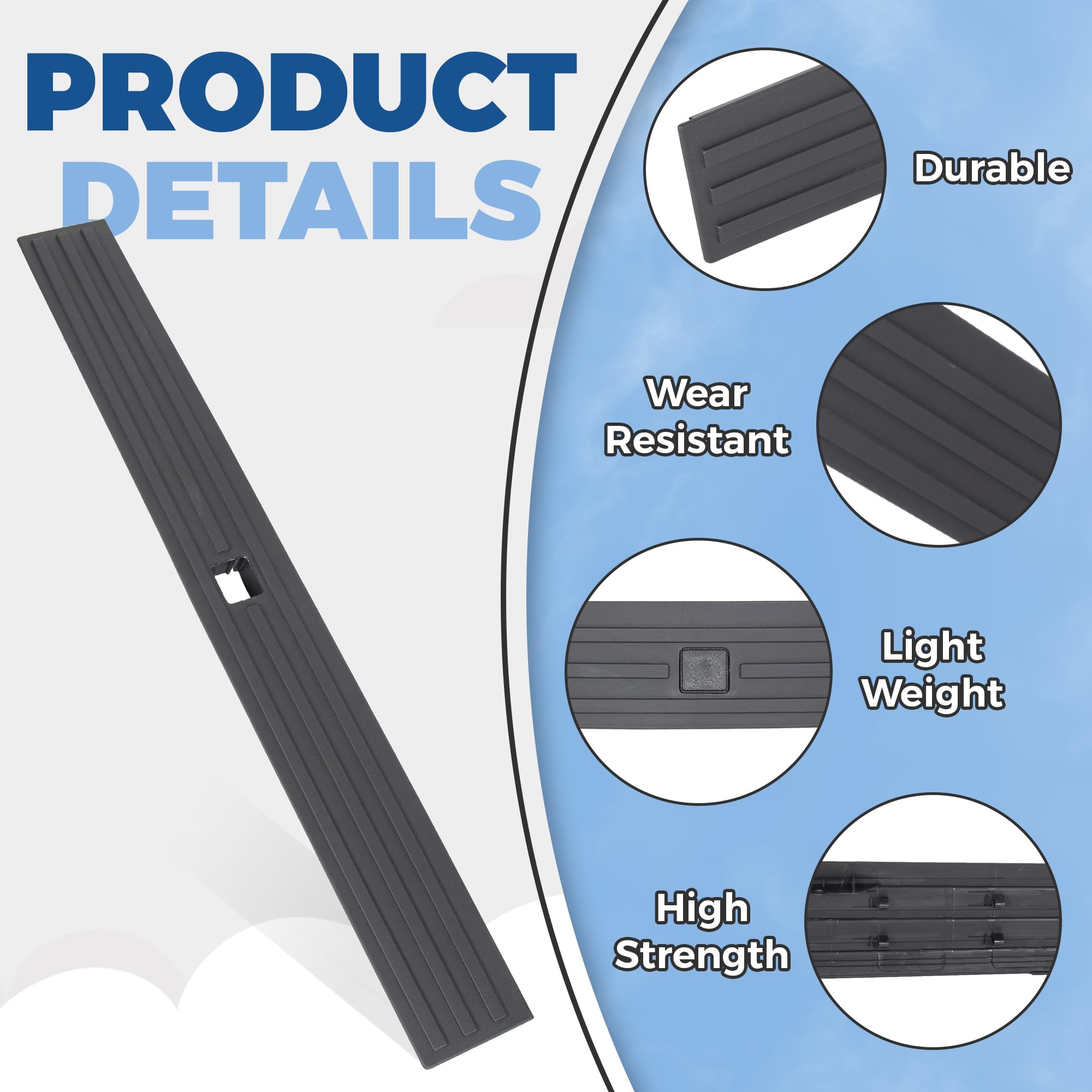 ECOTRIC tailgate molding guards and rivets kit ready for install