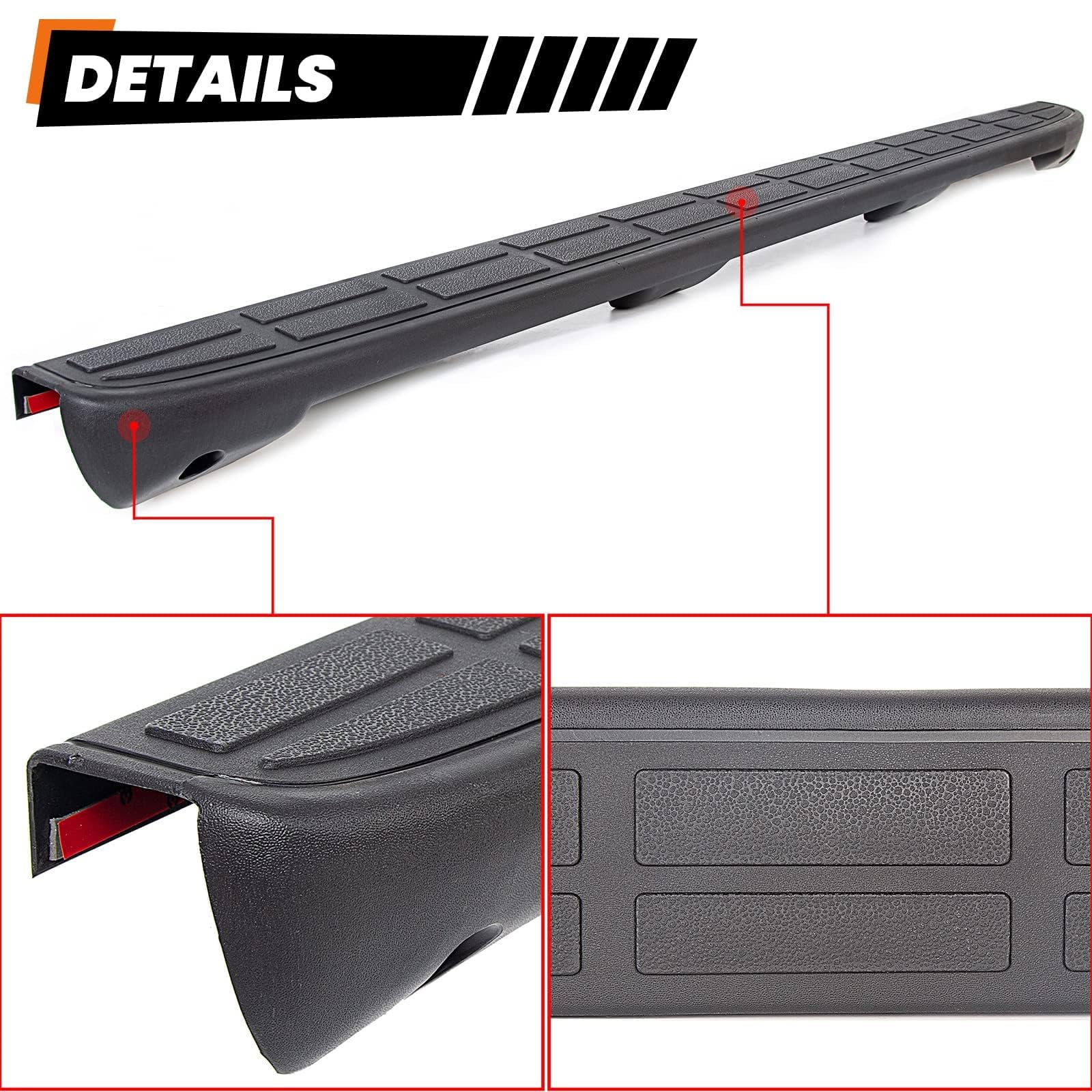Front view of ECOTRIC tailgate spoiler cap cover for a clean finish