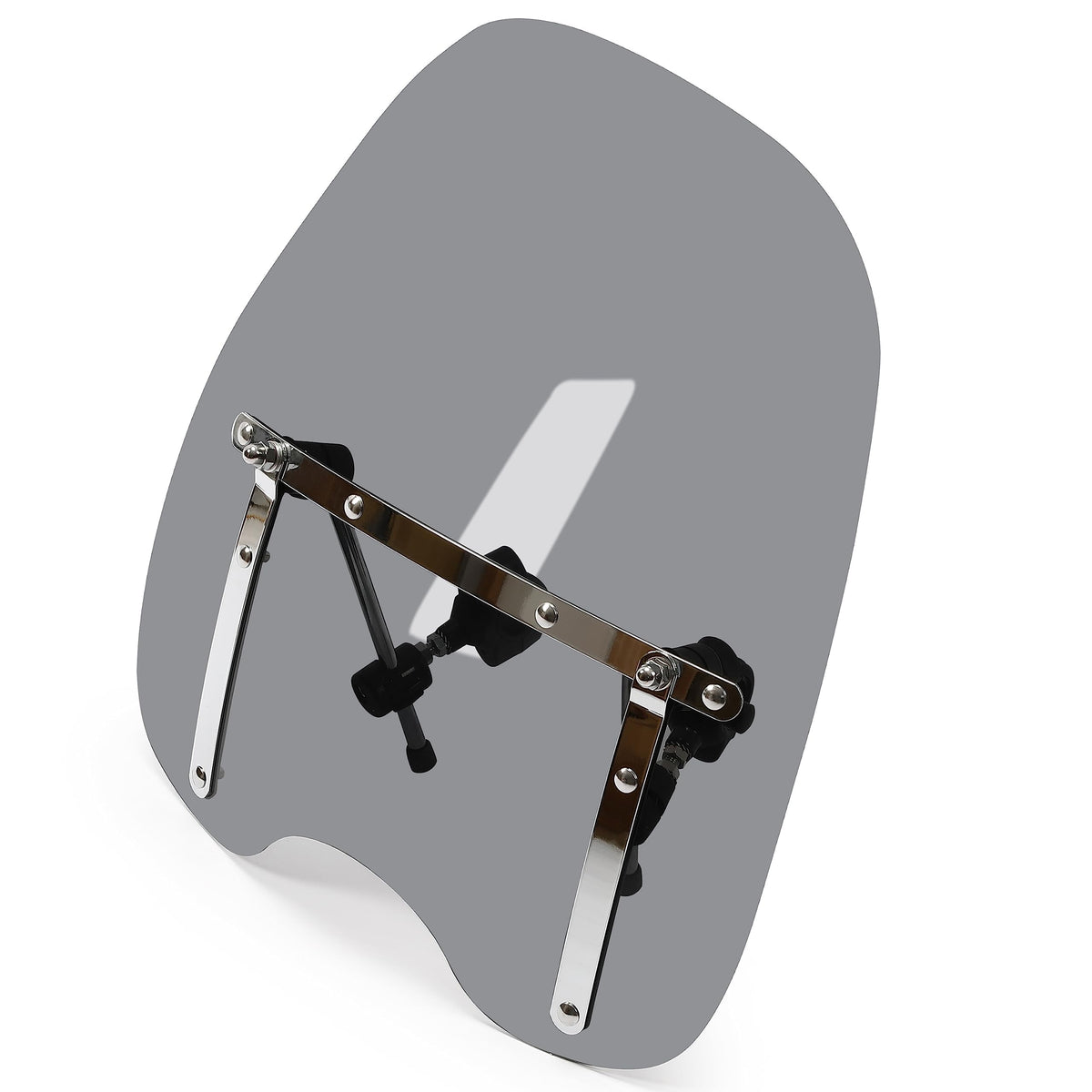ECOTRIC universal tinted windshield 18x16 improves visibility on 1 inch handlebars.