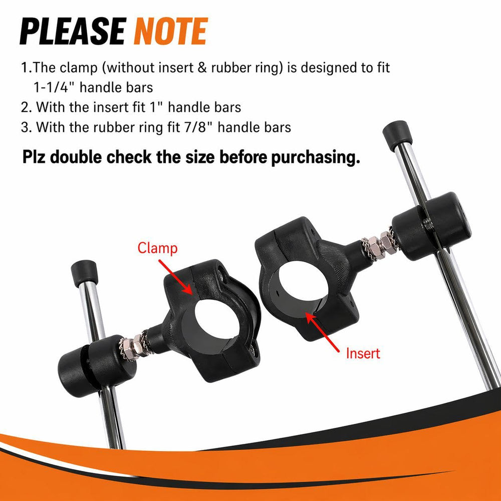 ECOTRIC windshield with 7/8in inserts enables flexible mounting on diverse bikes.