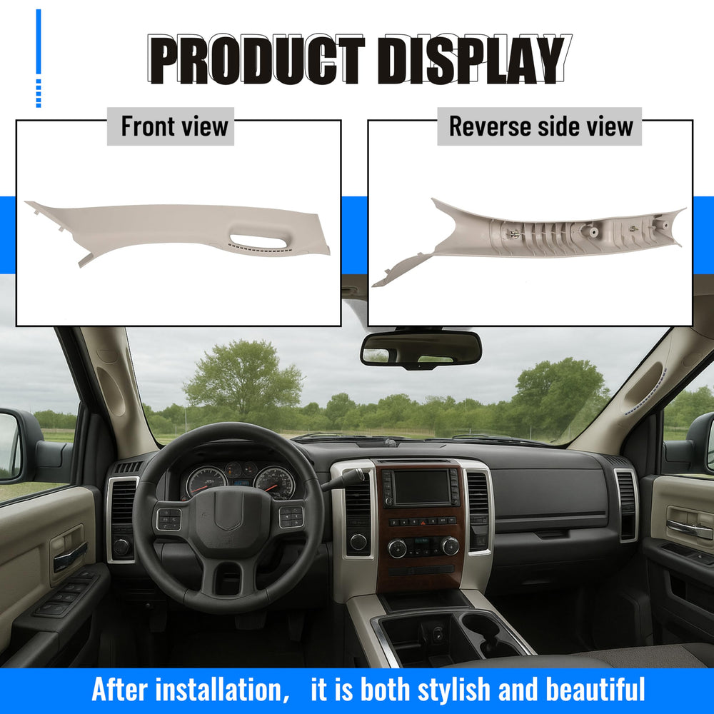 ECOTRIC windshield post trim integration with Dodge Ram cabin
