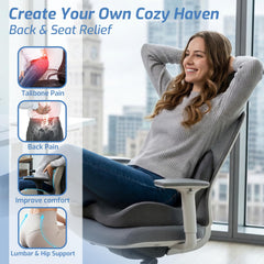 ECONVCE memory-foam-seat-cushion contours to hips for lasting comfort.