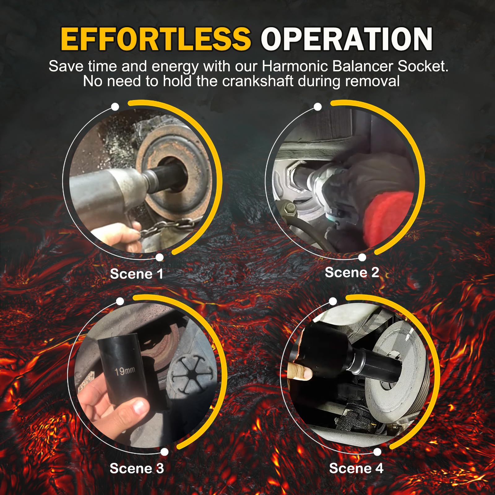 E-cowlboy 6-point alloy steel socket provides secure torque transfer