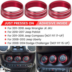 E-cowlboy red Dodge Challenger button trim enhances grip and protection.