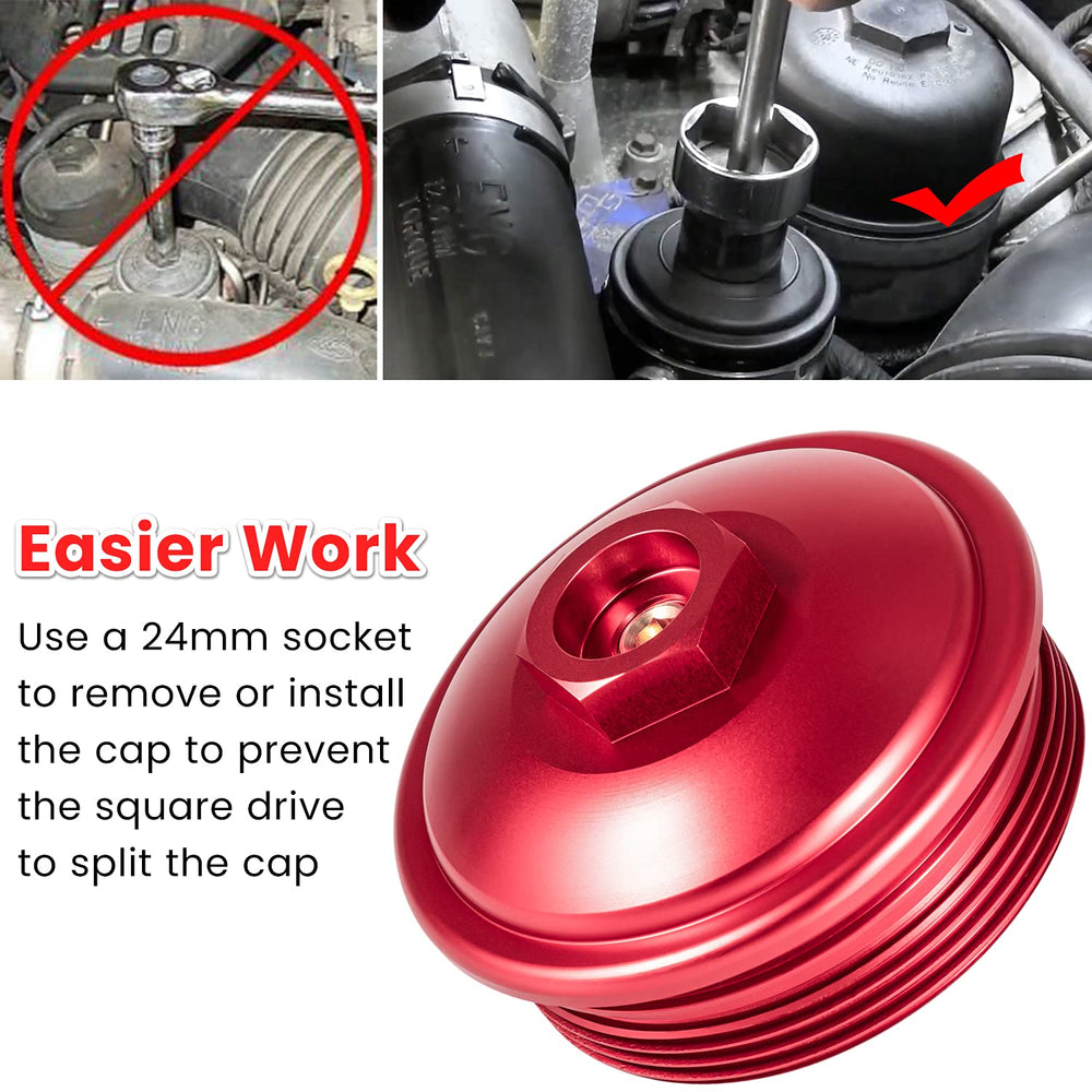 E-cowlboy cap includes 1/8 NPT port for fuel pressure monitoring.