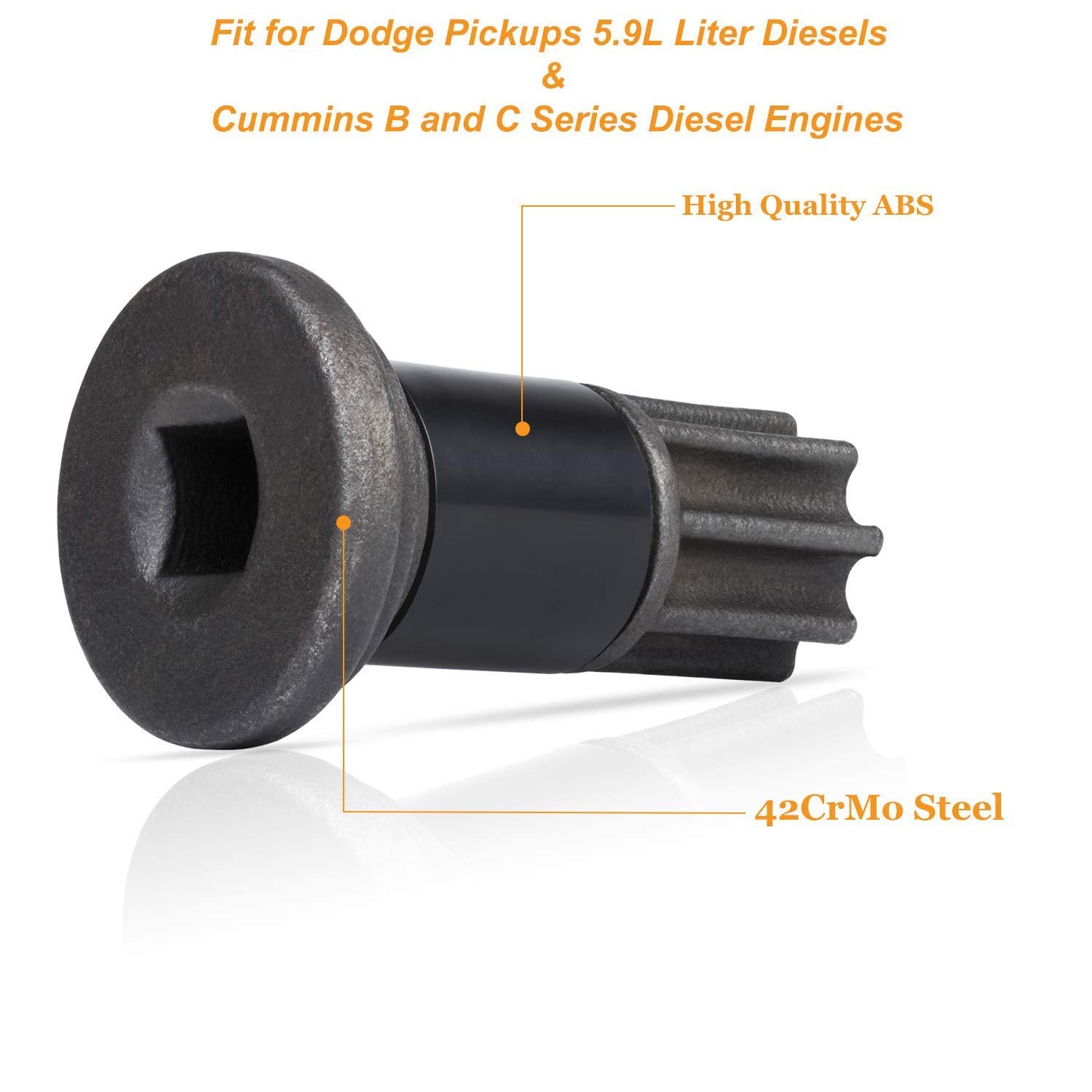 E-cowlboy Dodge Ram Cummins pump puller visual aid during removal.