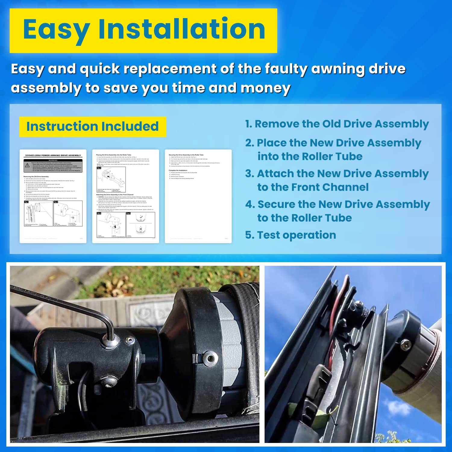 E-cowlboy Dometic 9100 right-side mount simplifies installation on A&E awnings