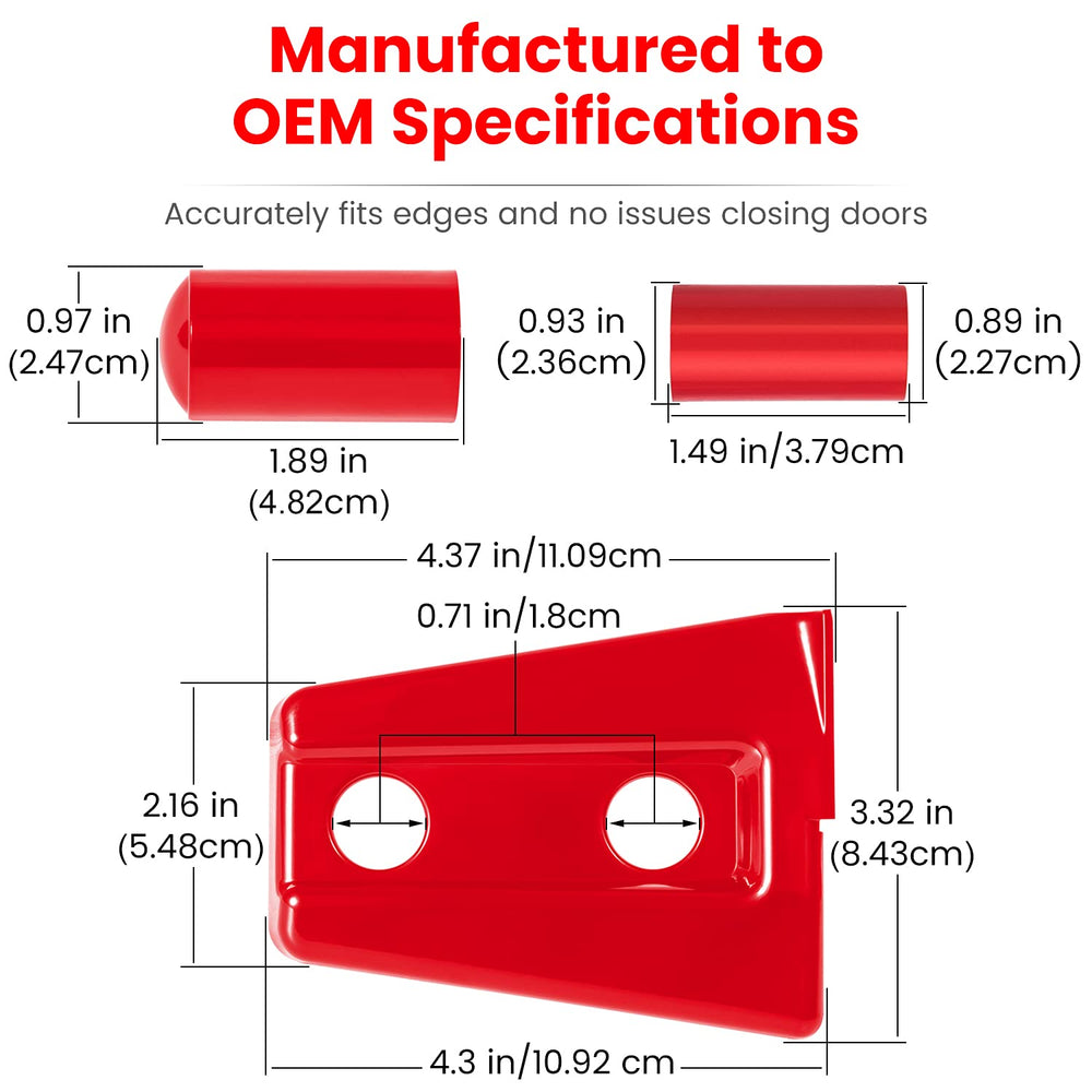 Scratch and rust protection helps hinges stay looking new.