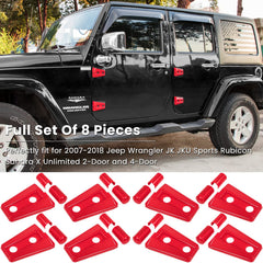 E-cowlboy red hinge covers, side view show uniform color and scratch defense.