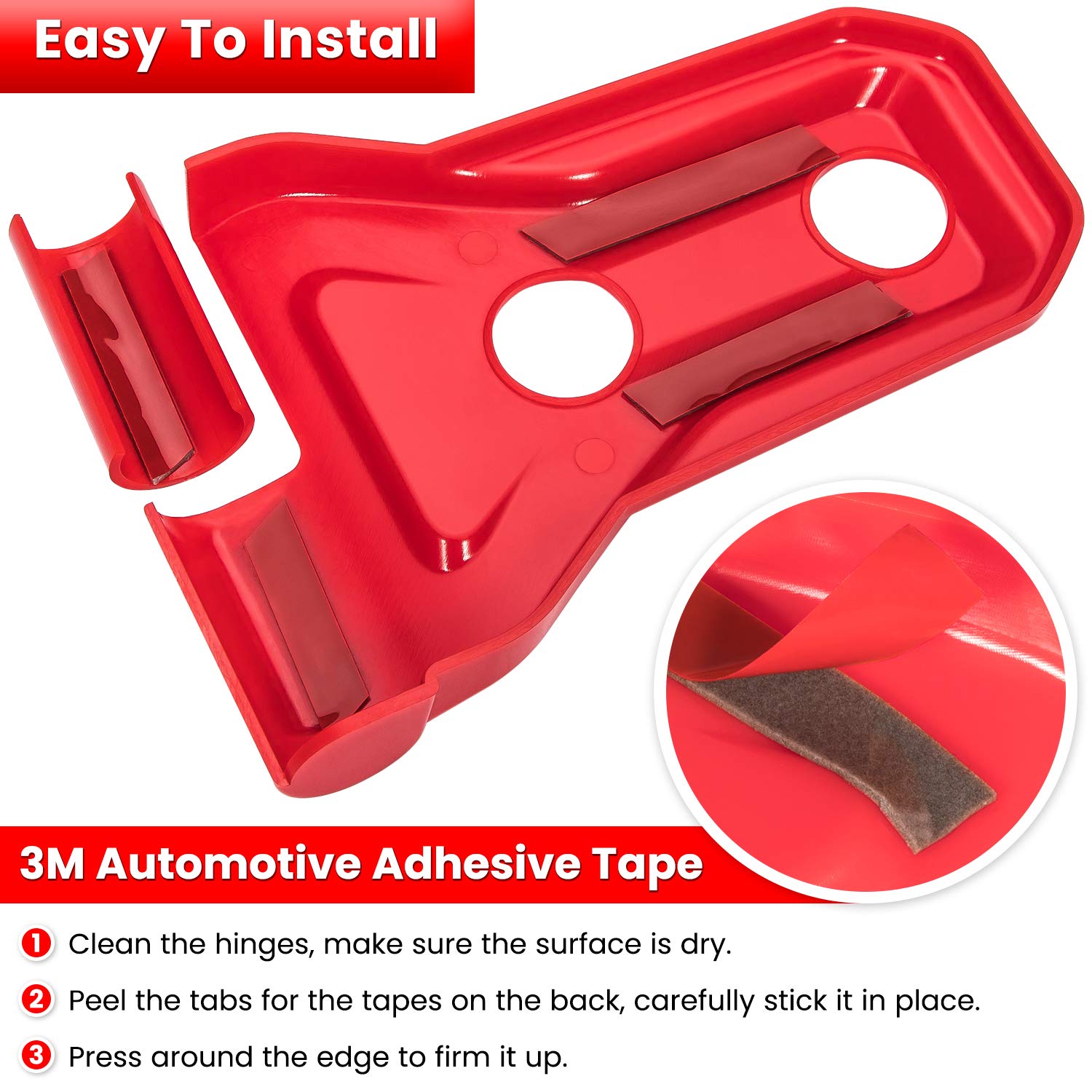 E-cowlboy hinge cover features UV-treated ABS for long-lasting color and weather resistance.