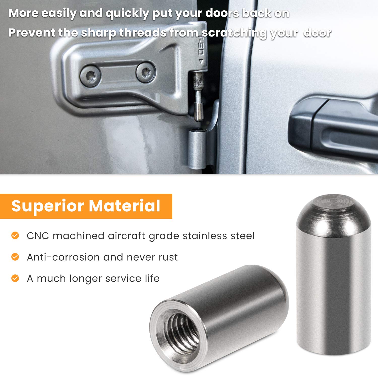 E-cowlboy door hinge liners installation for smooth door operation.