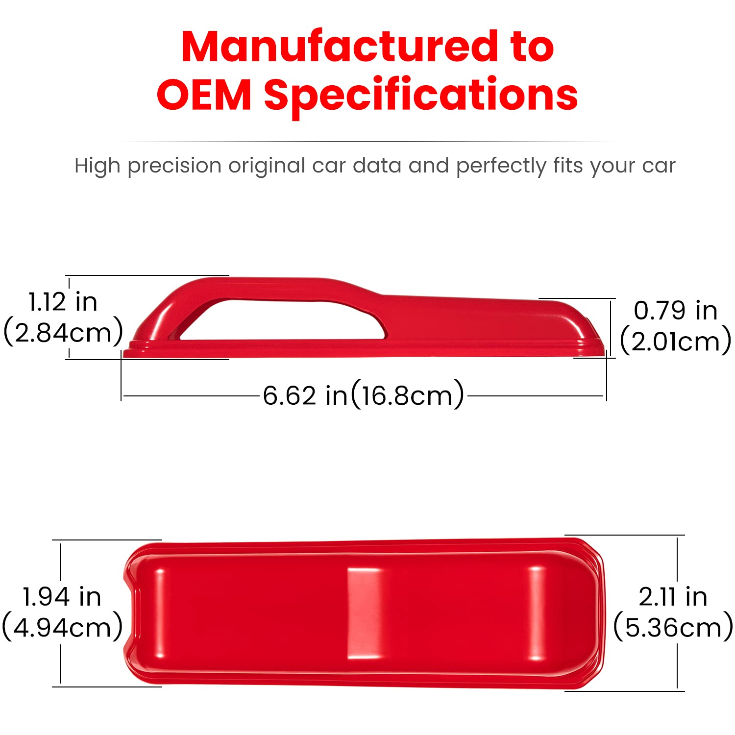 Easy install hinge cover with adhesive on red finish for Wrangler