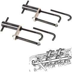 E-cowlboy EN-49248 injector rail remover tool front view for precise rail extraction