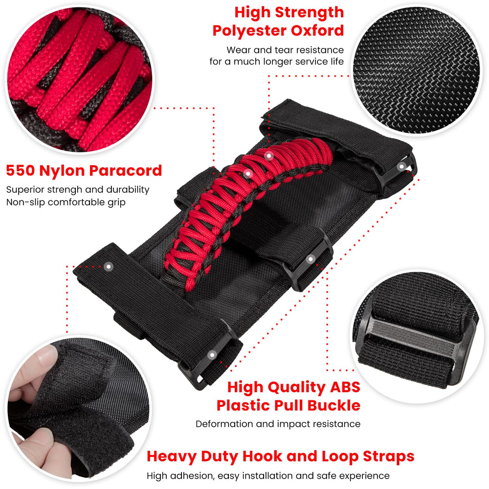 Ergonomic, non-slip handle delivers a secure grip during off-road adventures.