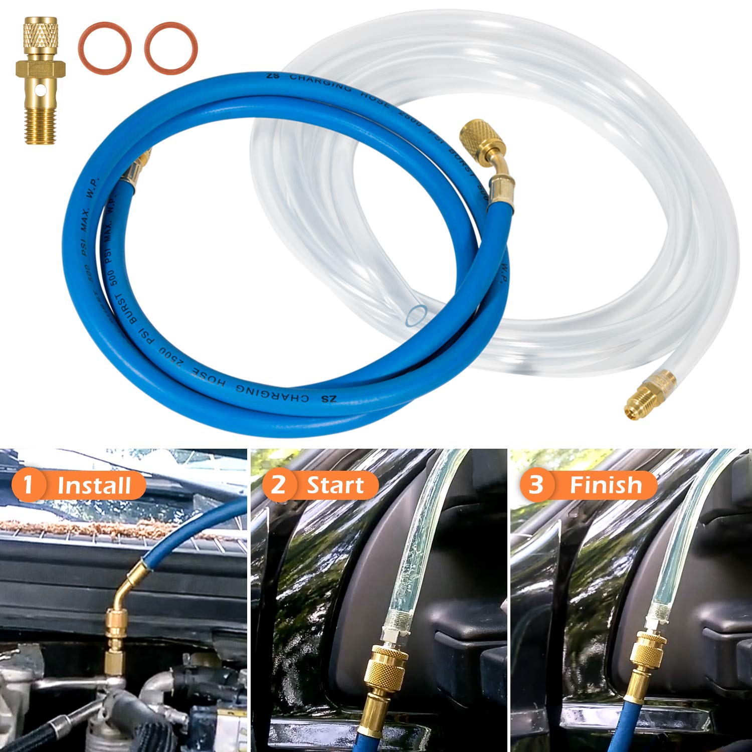 E-cowlboy Ford 6.4L air bleeder kit enables quick air purge after filter changes.
