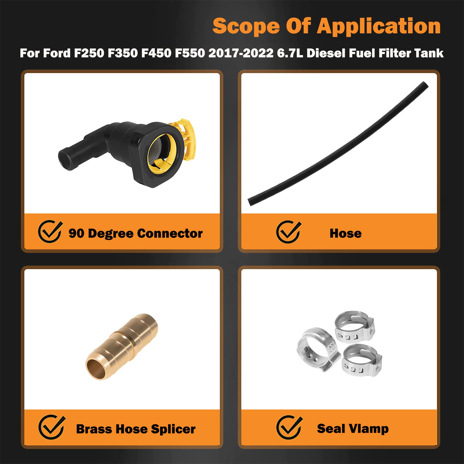 E-cowlboy tank sending unit connector visual for secure fuel system repair.