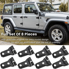 E-cowlboy Gladiator door hinge cover in black guards hinges from scratches.
