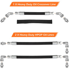 Closeup of E-cowlboy HPOP crossover line and hoses for high-pressure operation